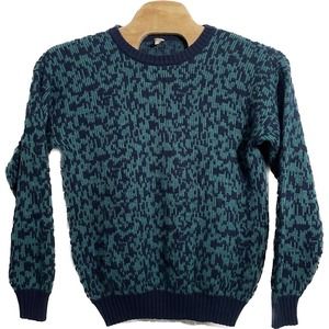 Vintage Grandpa Sweater‎ Adult L Sweater Cosby Style Preppy Casual Black